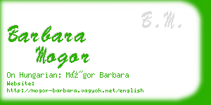 barbara mogor business card