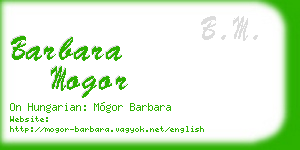barbara mogor business card